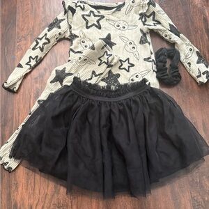 Star Wars Green Shirt and Pants with Black Tulle Skirt